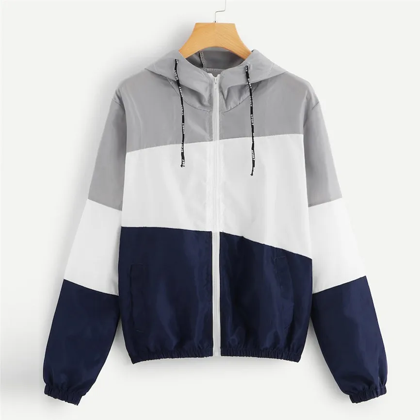 Женские свитшоты пуловер с длинным рукавом Лоскутная тонкая толстовка Женская