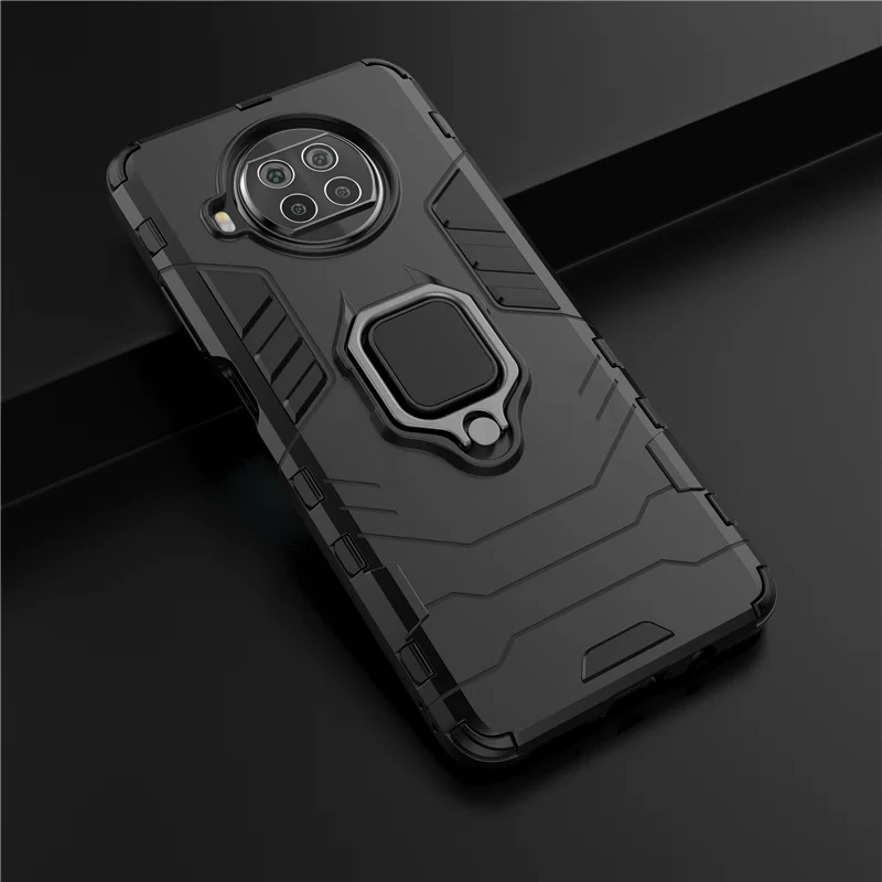 

For Xiaomi Mi 10i 5G Case Shockproof Bumper Magnetic Ring Holder Silicone Armor Phone Back Cover For Xiaomi Mi 10i 10T Lite Case