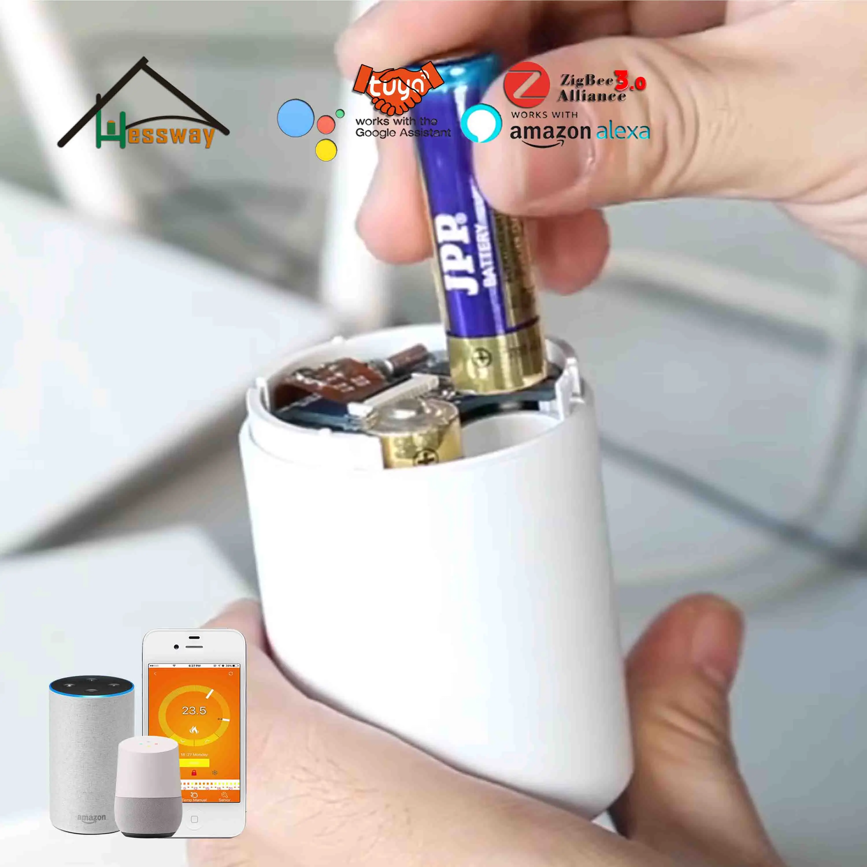 Щелочные батареи HESSWAY шлюз Wi Fi термостат радиатора zigbee для 2 4 ГГц 868 МГц 915 IEEE 802.15.4