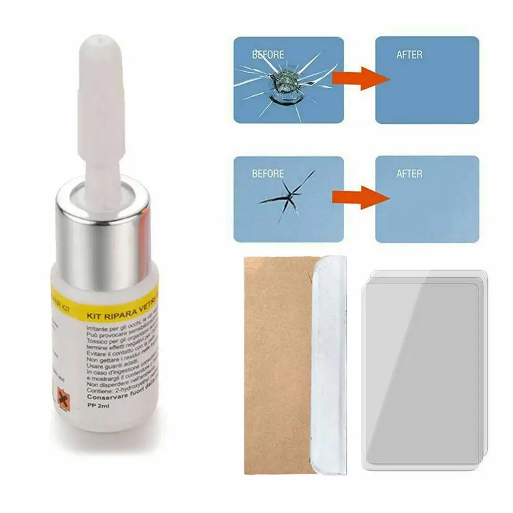 Car Windshield Repair tool DIY Window Tools Windscreen Glass Scratch Crack Restore Screen resin+blade+strips | Автомобили и