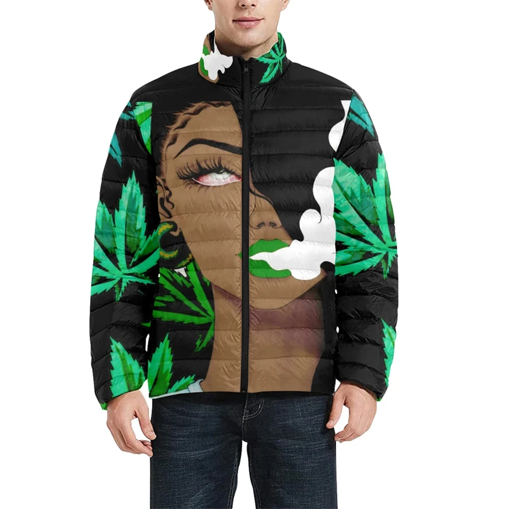New Fashion 3D Full-body Printing Custom Logo Design DIY Hip-hop Hipster Pattern Warmth Thickening Men’s Cotton Jacket | Мужская