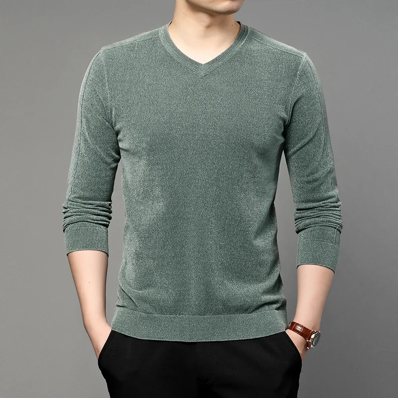 

Spring and Autumn sweater Men V-neck long-sleeved sweaters jke352