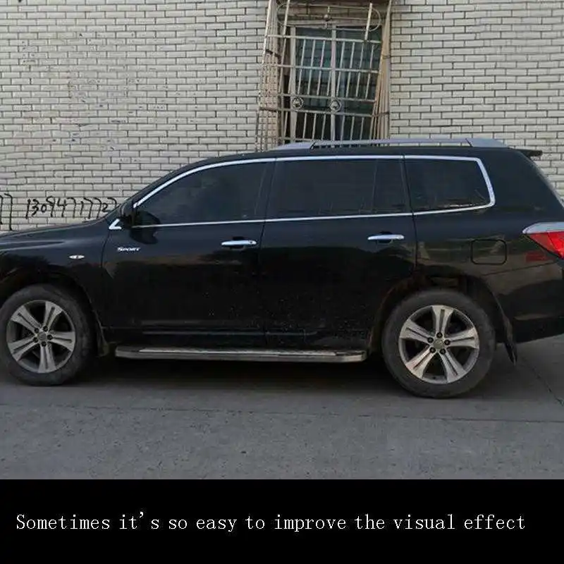 

Coche Decoration Sticker Car Accessories Exterior Window 2009 2010 2011 2012 2013 2014 2015 2016 2017 2018 FOR Toyota Highlander