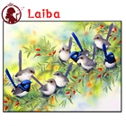 Набор для алмазной вышивки сделай сам, картина с цветами, птицами, Круглая Мозаика для творчества, вышивка крестиком 5D, домашний декор, подарки