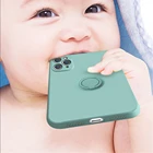 Ультратонкий силиконовый чехол для iPhone 11 Pro Max с кольцом-держателем, мягкие матовые силиконовые чехлы для iPhone 11 Pro Max