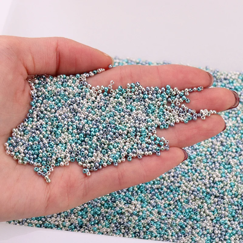 1000Pcs/Bag 2mm Electroplating Metallic Color Glass Seed Beads 11/0 Czech Round Spacer Bead For DIY Jewelry Making Sewing Craft | Дом и сад