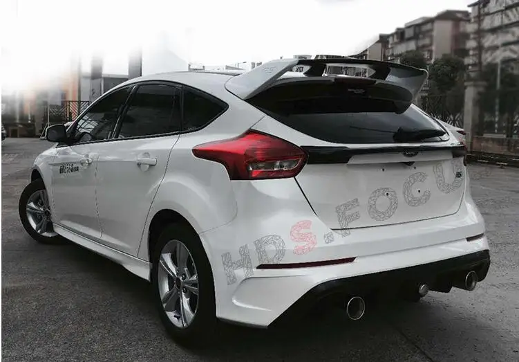 Для Ford Focus спойлер на крыше FS 1 ABS Материал заднее крыло автомобиля праймер цвет задний спойлер для Ford Focus спойлер на крышу 2012