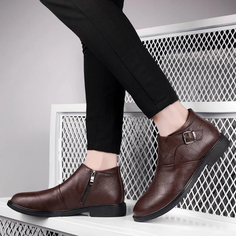 2021 ботинки Челси Водонепроницаемые рабочие ботильоны без шнуровки Мужские