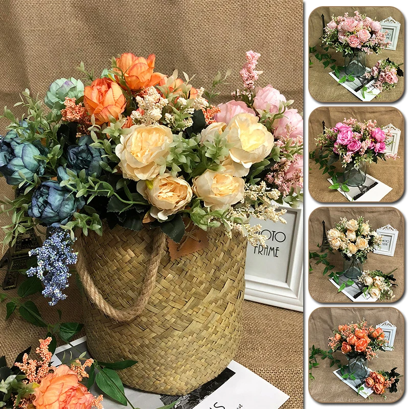 Букет пионов из искусственного шелка | Дом и сад