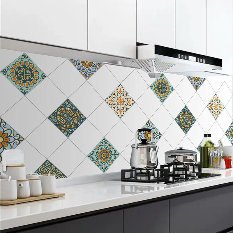 bathroom wall stickers pvc waterproof self adhesive wallpaper oil proof high temperature anti fouling kitchen wallpaper tiles free global shipping