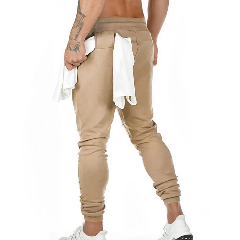 Khaki 2 Мужские шорты 2 в 1, брюки, колготки, брюки, брюки для йоги, дышащие леггинсы для бега, мужские спортивные брюки для бега, штаны для упражнений - Цвет: Khaki 2