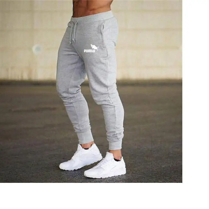 

2021 Casual Pants Men Joggers Sweatpants Solid Color Trousers Fitness Sportswear Jogger Track Pant Plus Summer Spring