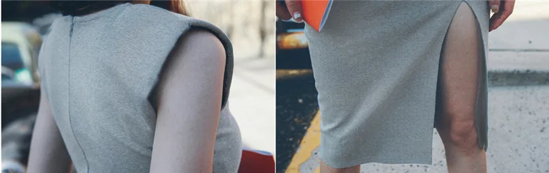 

Polyester 2020 Summer Clothes New Korean Lady Fashion Slim Hip Temperament Shorts Sleeveless Base Temperament Solid Color Dress