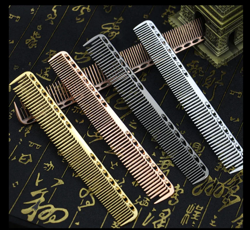 Профессиональный алюминиевый расческа для волос Антистатическая Расческа