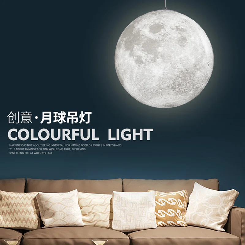 3D отпечаток кулон светильник s Новинка креативная Лунная атмосфера ночник лампа