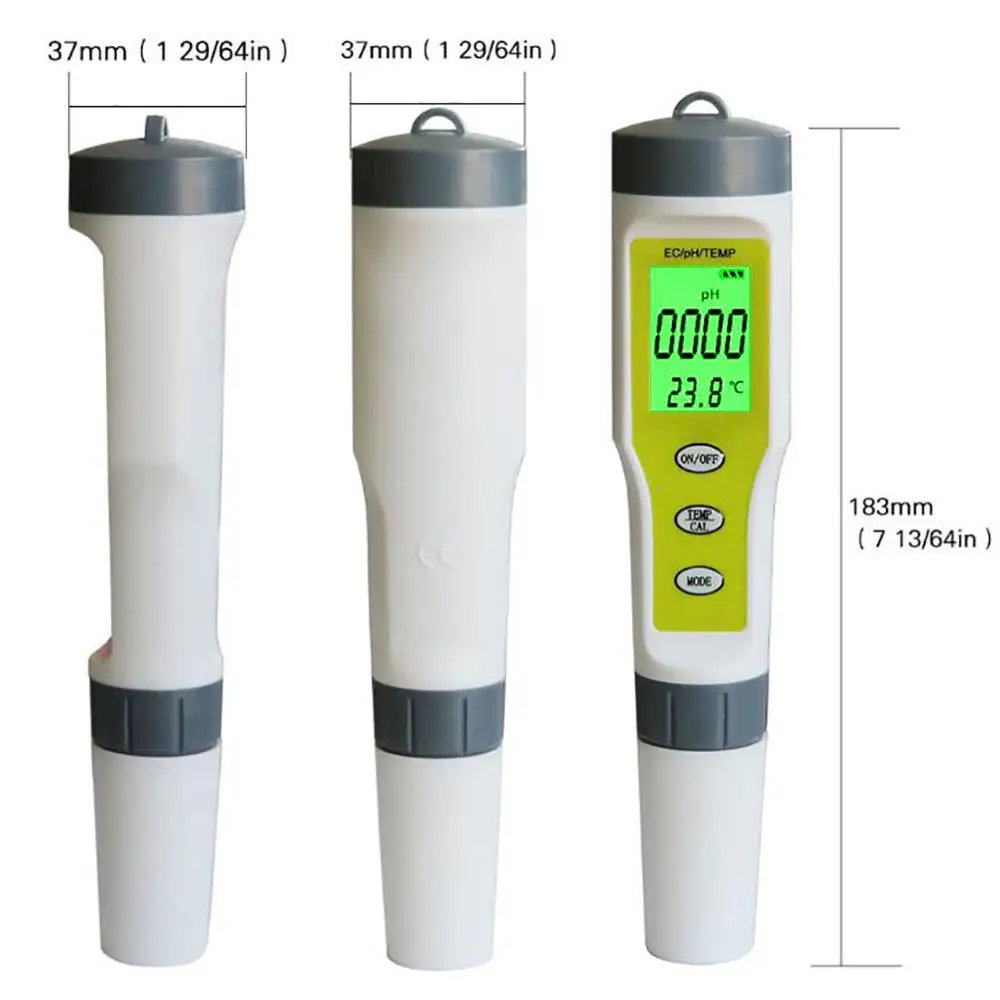 Yieryi 2019 PH/EC/Temp 3 в 1 тестовая ручка значение Ph измеритель TDS/EC Тестер качества воды