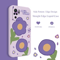 purple flowers silicone phone case for xiaomi redmi note 10 10s 9t 9 8 7 pro max redmi 9 9a 9t k40 k30 k20 pro soft back cover
