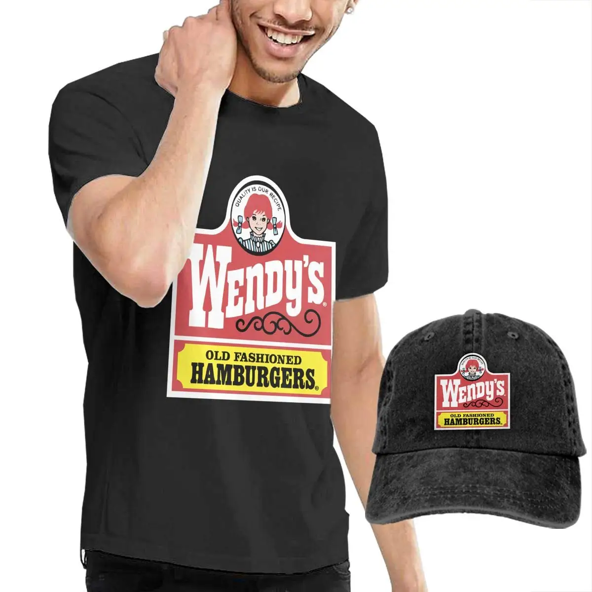 SHENGN Венди старомодные футболки гамбургеры и шляпы для мужчин |