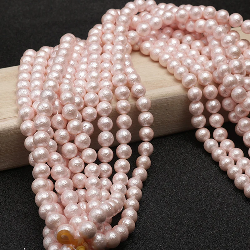 

Good Quality Imitation Cotton Pearl Beads Frosted Shell Bead Loose Pearls For DIY Jewelry Necklace Earing Making Accessories