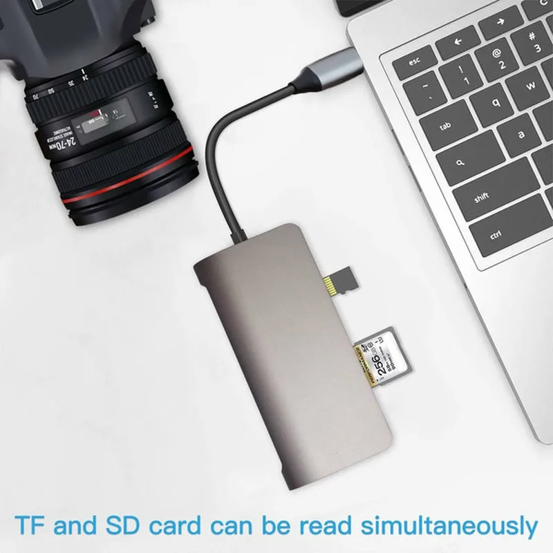 Bkscy USB концентратор C к HDMI RJ45 адаптер Мульти 3 0 Узловая док станция для MacBook Pro