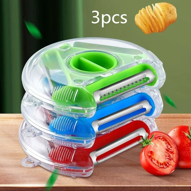 

Kitchen Tools Fruit and Vegetable Peeler Vegetable Shredding Tool Stainless Steel Blade Easy To Clean Replace Function 3 In 1