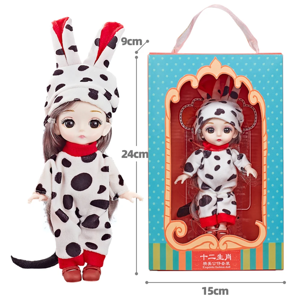 

Chinese Zodiac Animals Dressup Princess Toy for Girl Set Doll Movable Gift Box Doll Princess Toy Joint body Removable Toys