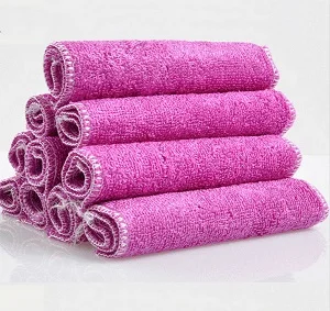 purple Новое квалифицированное высокоэффективное антижировое цветное блюдо из бамбукового волокна, моющее полотенце, волшебное кухонное очищающее тряпка - Цвет: purple