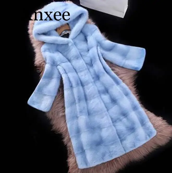 Xnxee модный жилет из искусственного меха с широкой талией новая шуба норки женская