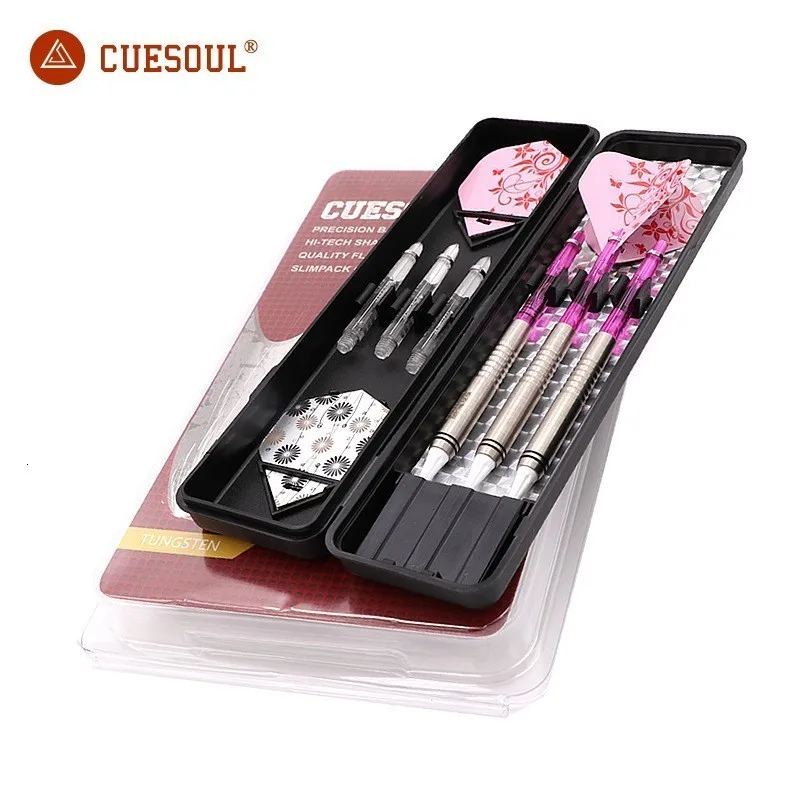 Cuesul Новые 3 шт/набор 90% Вольфрамовая Дротика Body 18г 14,5 см Дротика s Профессиональная мягкая Дротика s электронная Дротика s розовый полет