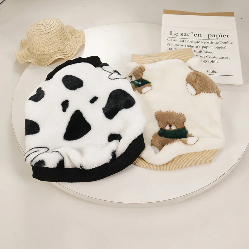 

Warm Pet Clothes Cute Print Coat Small Medium Dog Cat Shirt Jacket Teddy French Bulldog Chihuahua Winter Outfit
