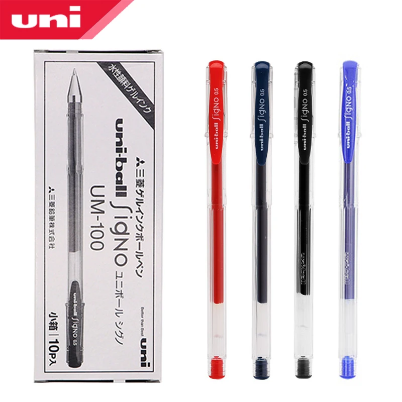 Uni-ball Signo Dx Um-100 Gel Ink Pen 0.5 mm 8 Pcs Set Uni Mitsubishi Pen Black/Blue/Red