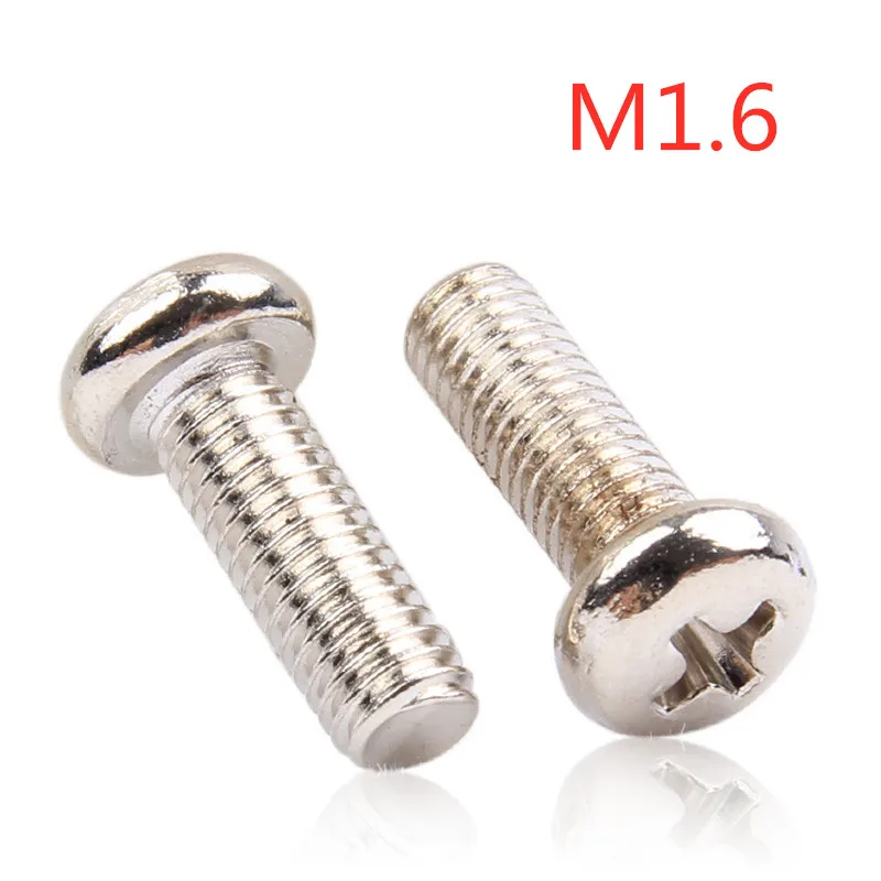 М1.6*2/3/4/5/6/7/8/10/12 винтовая никелированная головка philips PM1.6|Винты| |