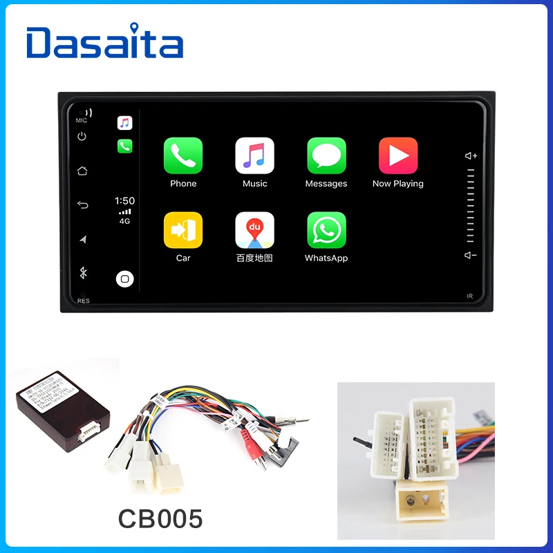 CB005-Carplay Dasaita 2 Din Android 9,0 автомобильный Радио gps " для Toyota Corolla Camry Prado RAV4 Highlander Yaris Tundra Sequoia 4 Runner 86 Scion - Цвет: CB005-Carplay