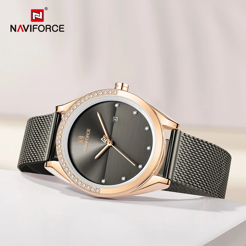 Top Brand NAVIFORCE Fashion Ladies Watches Date Waterproof Quartz Casual Clock Luxury Wristwatch For Women Girl Relogio Feminino