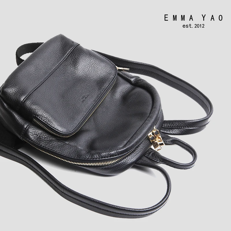 EMMA YAO женский рюкзак мини кожаная сумка в Корейском стиле брендовый модный | Багаж