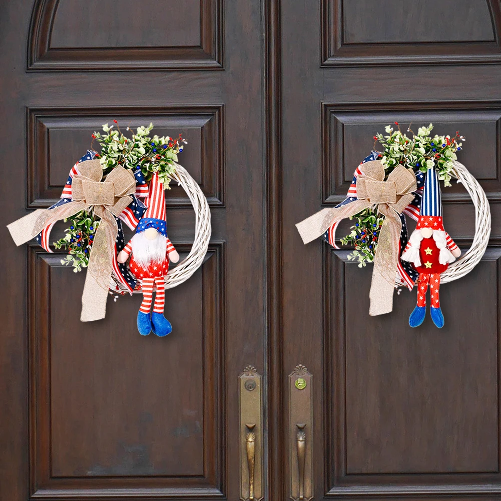 

Independence Day Wreath American Flag Wreath Ornament Front Door Home Decoration