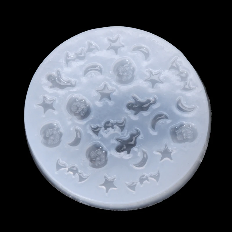 

69HB силиконовая форма для изготовления ювелирных изделий из смолы в виде летучей мыши тыквы призрака Луны