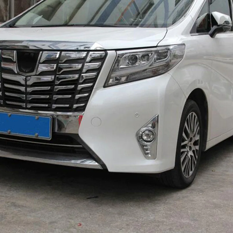 

Для Toyota Alphard Vellfire 2016 2017 2018 хромированный внешний передний противотуманный светильник, противотуманный светильник, накладка на бампер, аксес...