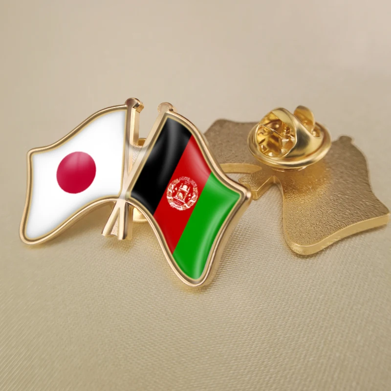 

Япония и Афганистан перекрестные двойной флаг дружбы значков на булавке брошь значки