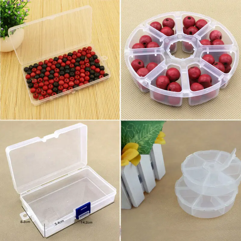 Plastic Adjustable Compartment Storage Box Jewelry Earring Bead Screw Holder Case Display Organizer Container | Дом и сад