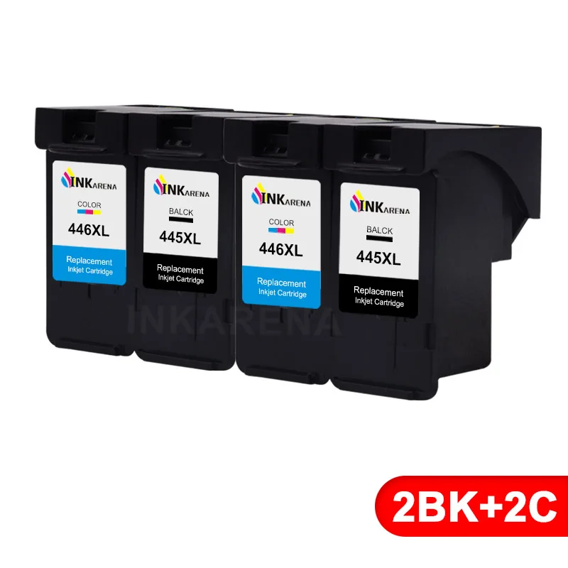 INKARENA PG-445 CL-446 PG 445 CL 446 XL чернильный картридж для принтера Canon PG445 CL446 XL пополнен картриджи MG2440 MG2540 MG2940 принтер - Цвет: PG445CL446XL 2BK2C