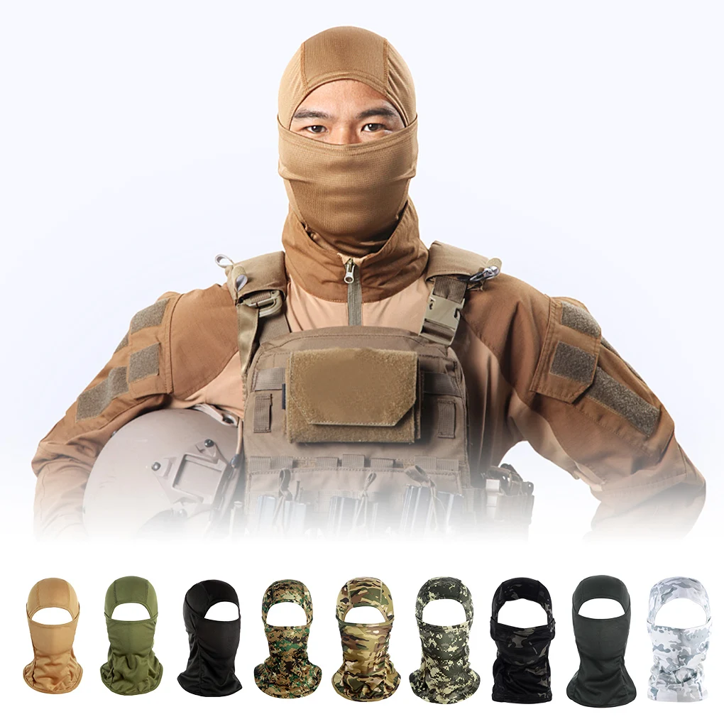 

Тактическая камуфляжная Балаклава, маска на все лицо, Армейская, Охотничья, велосипедная, Спортивная подкладка для шлема, головной убор