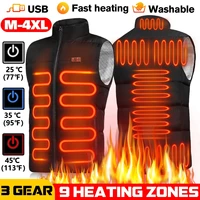 9 heated vest zones electric heated jackets men women sportswear heated coat graphene heat coat usb heating jacket for camping