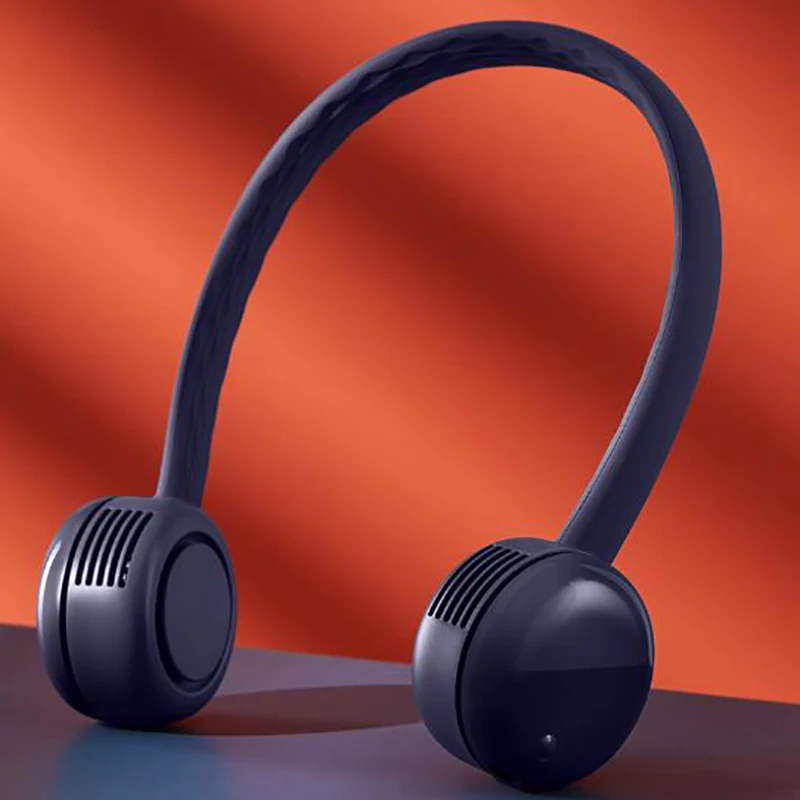 Персональный веер беспроводной шейный без лопасти перезаряжаемый через USB