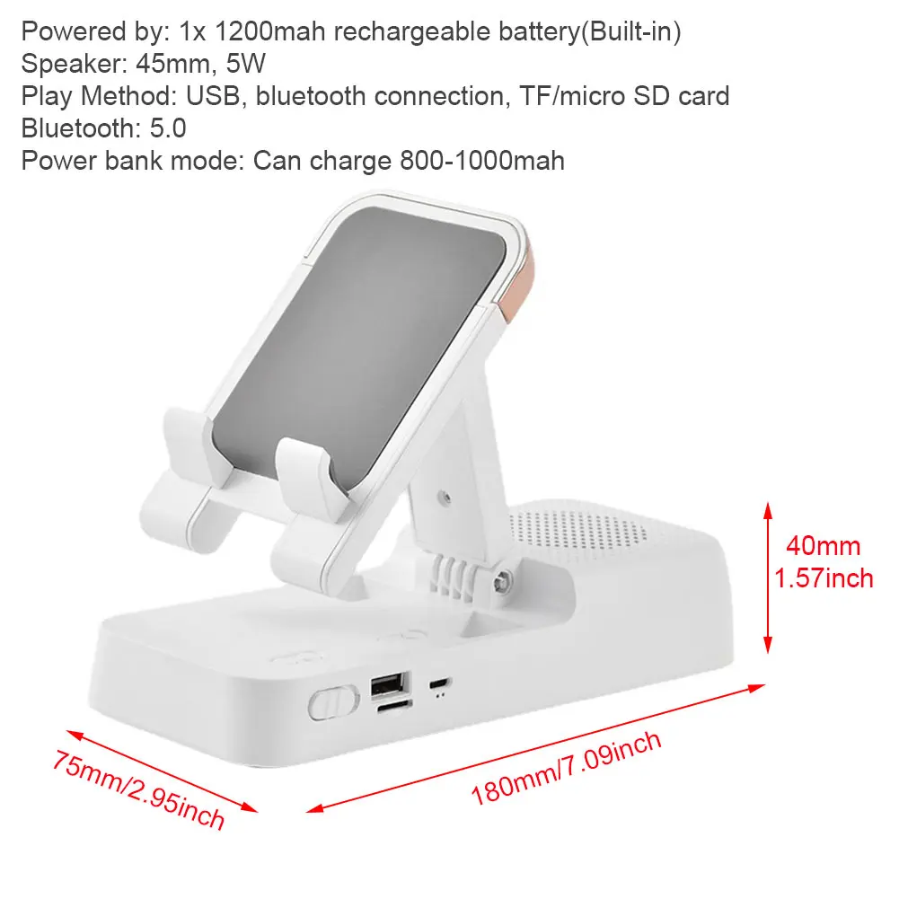Bluetooth-колонка с регулируемым углом Беспроводная портативная универсальная