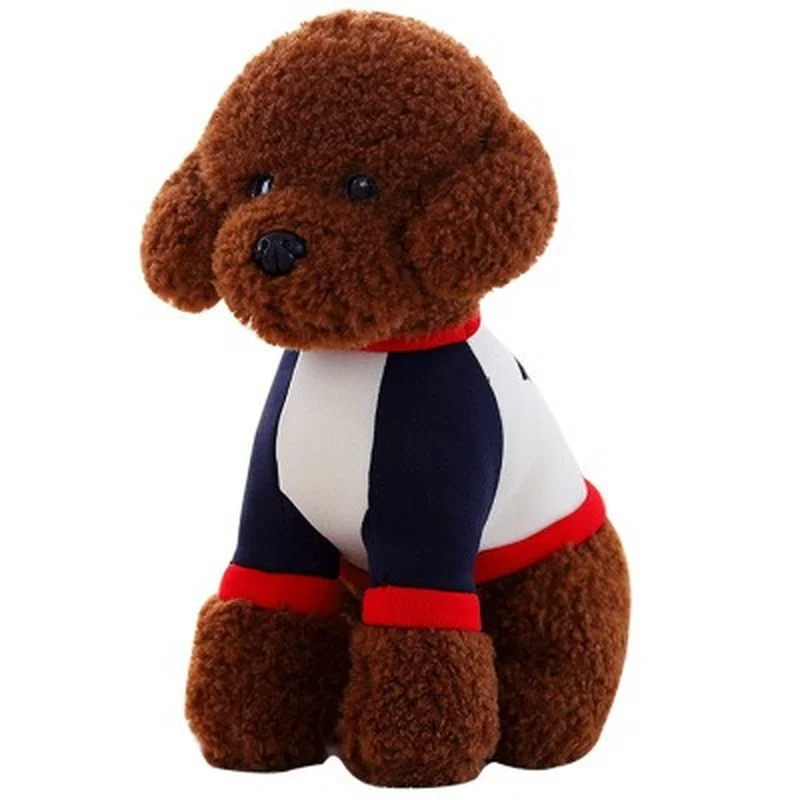 

Cute Scarf Teddy Dog Figurine Simulation Spreading Dog Dressing Baodi Dog Plush Toy Pet Dog Pokemon Christmas Gift