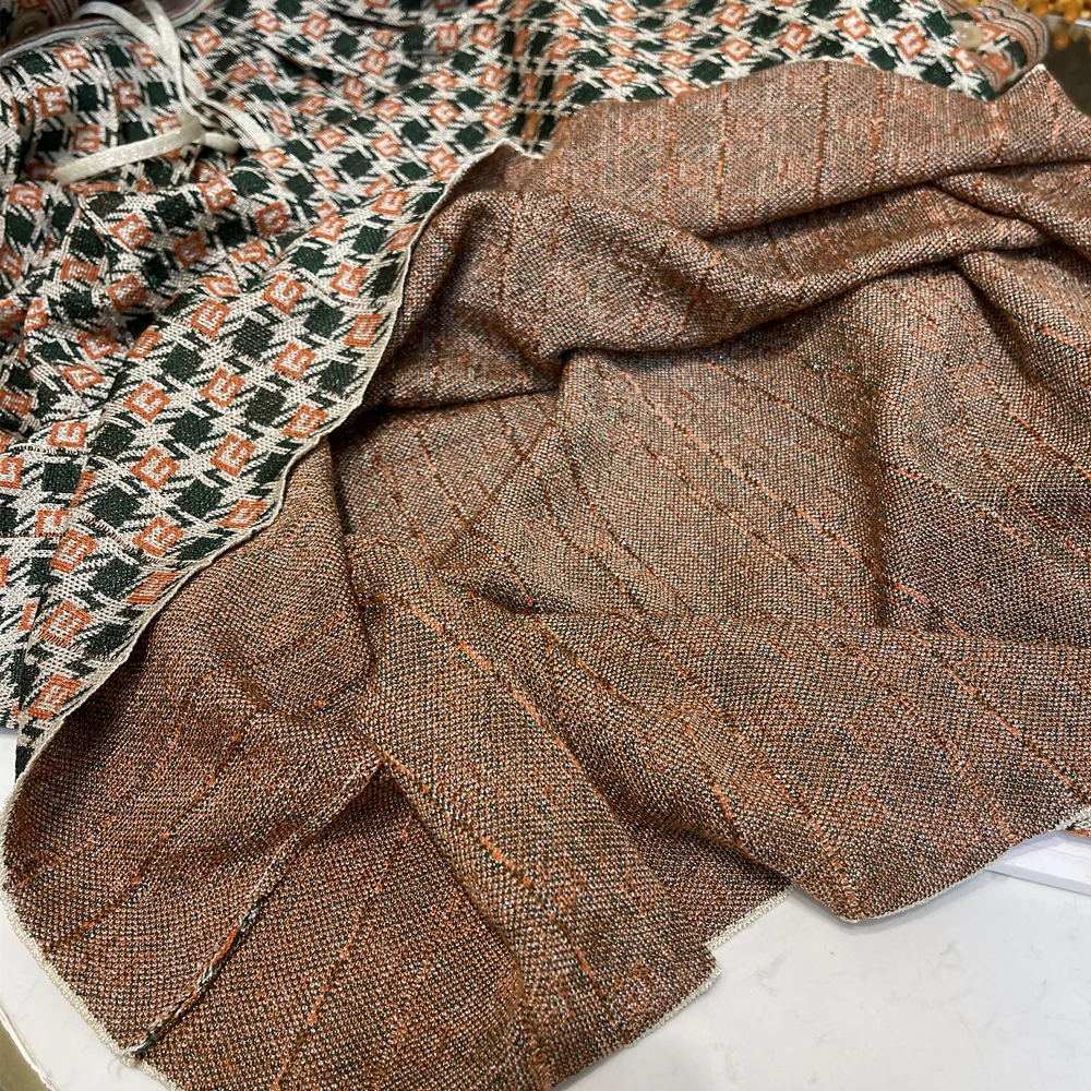 

Spring and autumn letter jacquard drawstring large swing skirt Polo collar knitted dress ladies wool waist waist long skirt