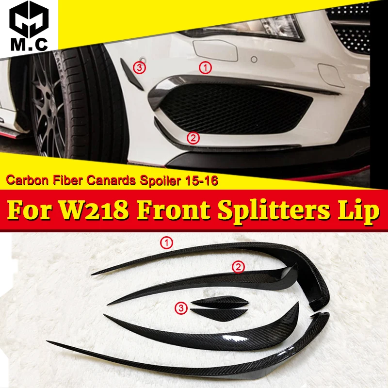Для MercedesMB W218 передние разделители для губ вентиляционное отверстие из