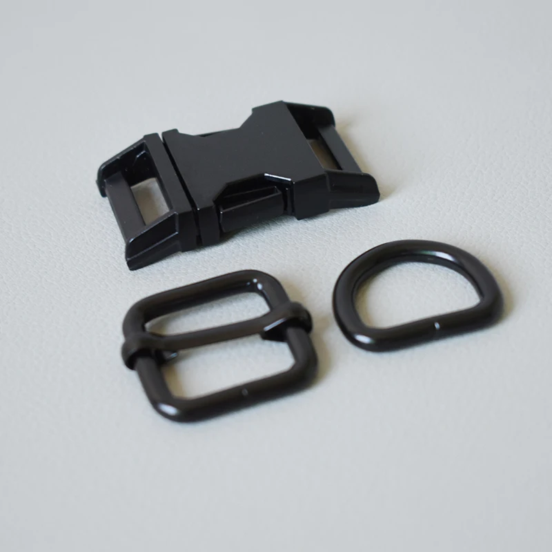 20Suit Metal Buckle Adjust (Metal Buckle+Adjust Buckle+D Ring/Set) Manufacturer Zinc Alloy 20mm Black High Quality Plated | Дом и сад