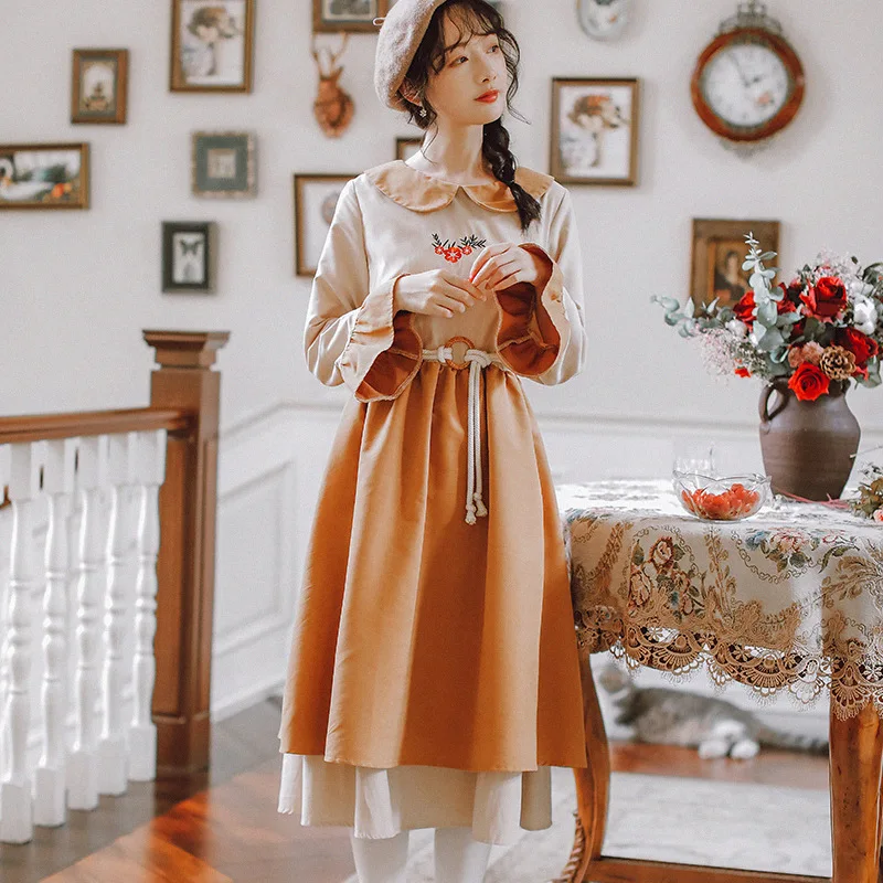 2019 Новое модное женское темпераментное платье сладкий Питер Пэн воротник vestidos